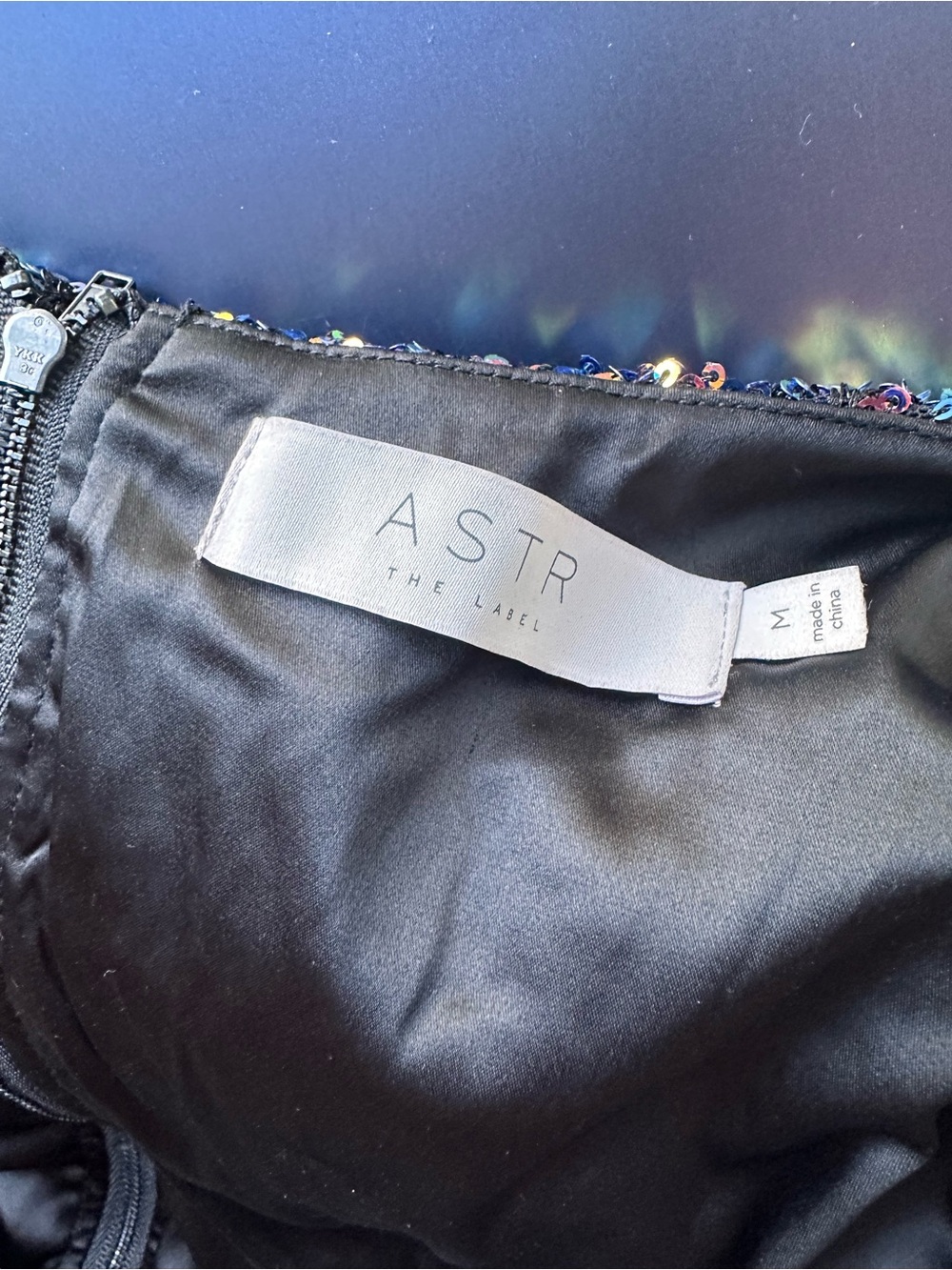 ASTR The Label Jayla Sequin Cutout Midi Cocktail Dress Multicolor M - Picture 7 of 10